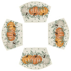 Artoid Mode Navy Blue Pumpkins Fall Placemats Set of 6-12 x 18 Inch