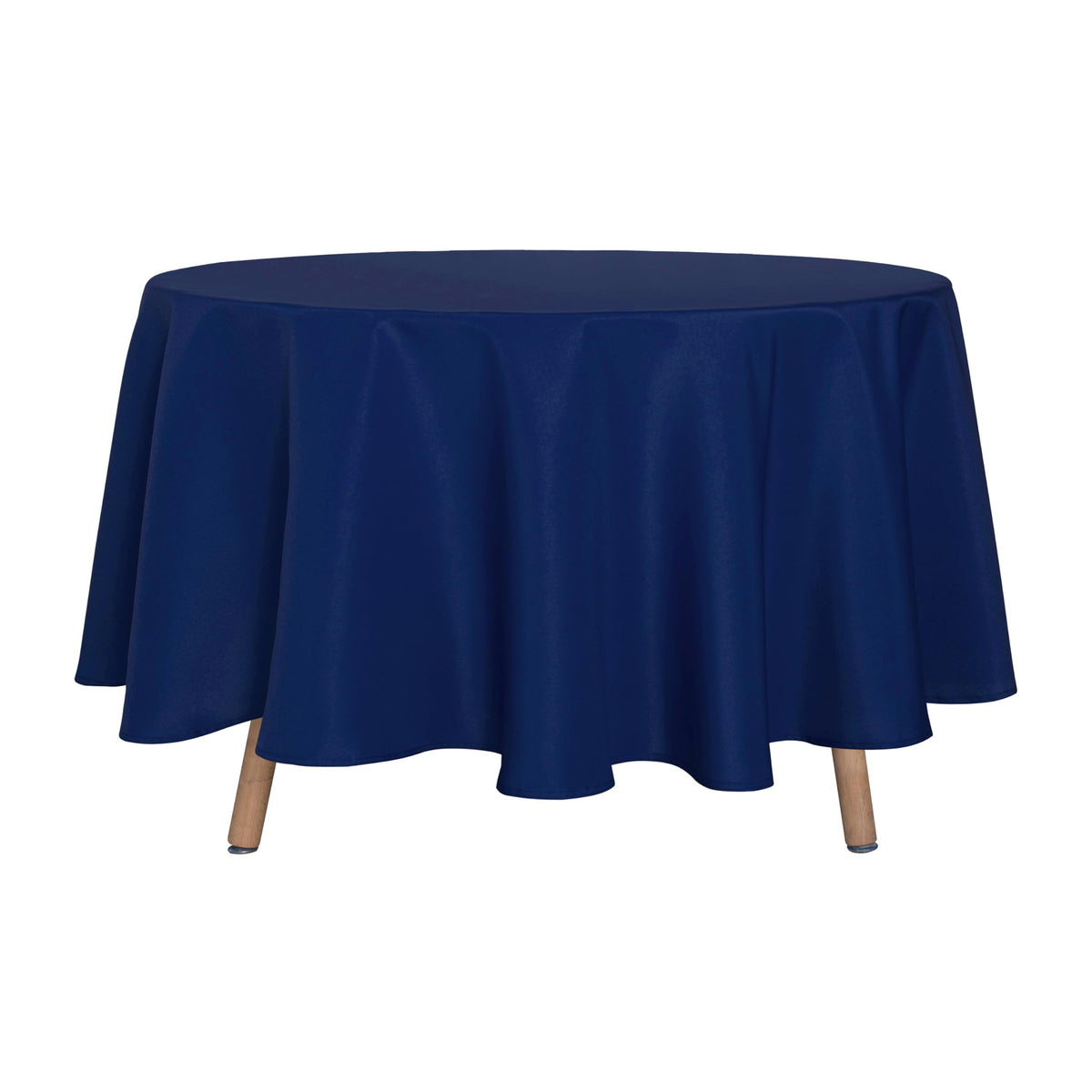 sancua 90 Inch Round Tablecloth Fit 30-72 Inch Tables, White 6 Pack Circle