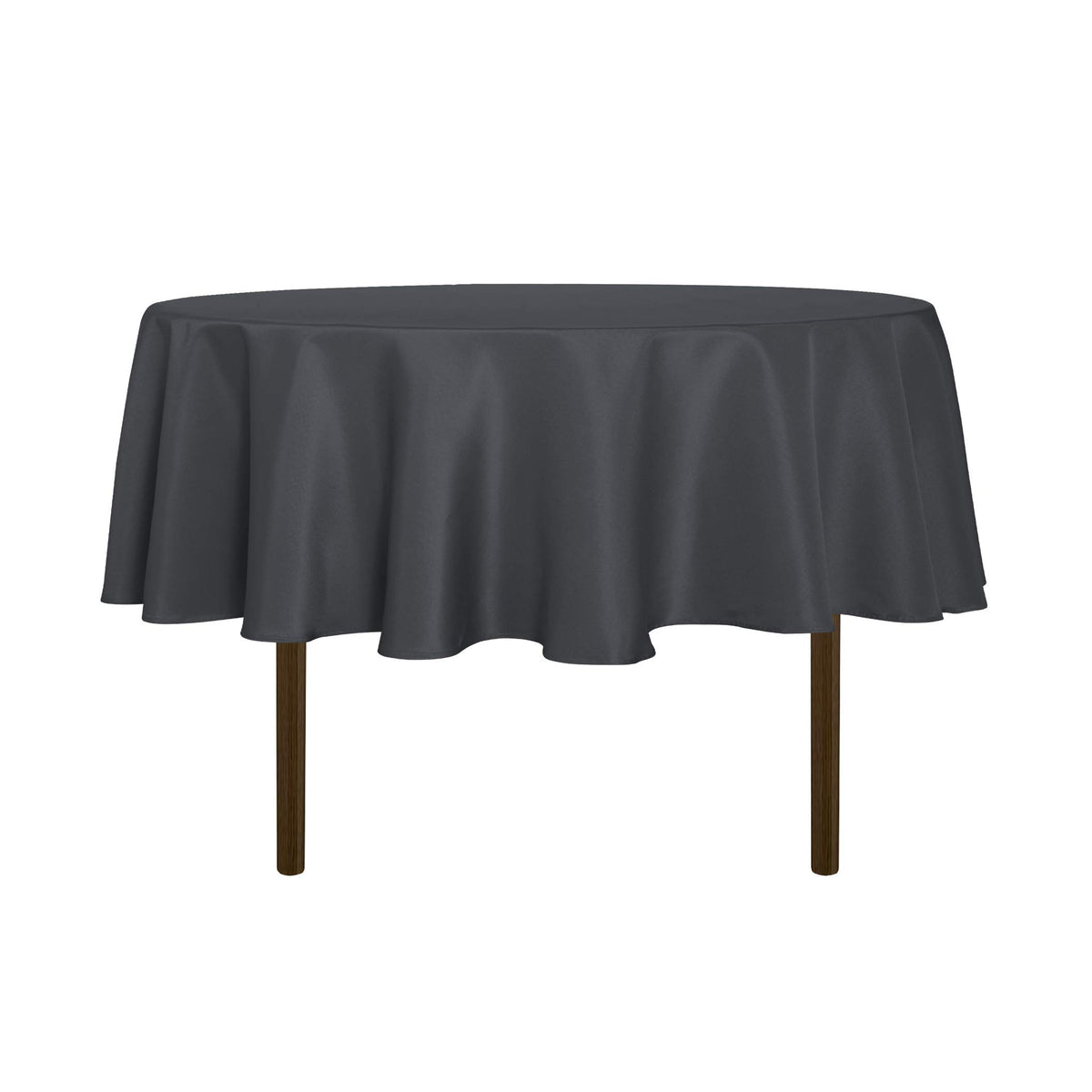 sancua 90 Inch Round Tablecloth Fit 30-72 Inch Tables, White 6 Pack Circle