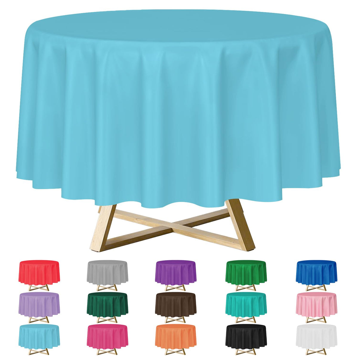 YSYJ 12 Pack Beige 54 x 108 Inch Disposable Plastic Tablecloths Rectangular Table Cloth Plastic Table Cover for Parties