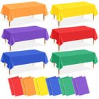 mwellewm 6Pc Plastic Table Cloth Disposable Tablecloth for Rectangle Tables