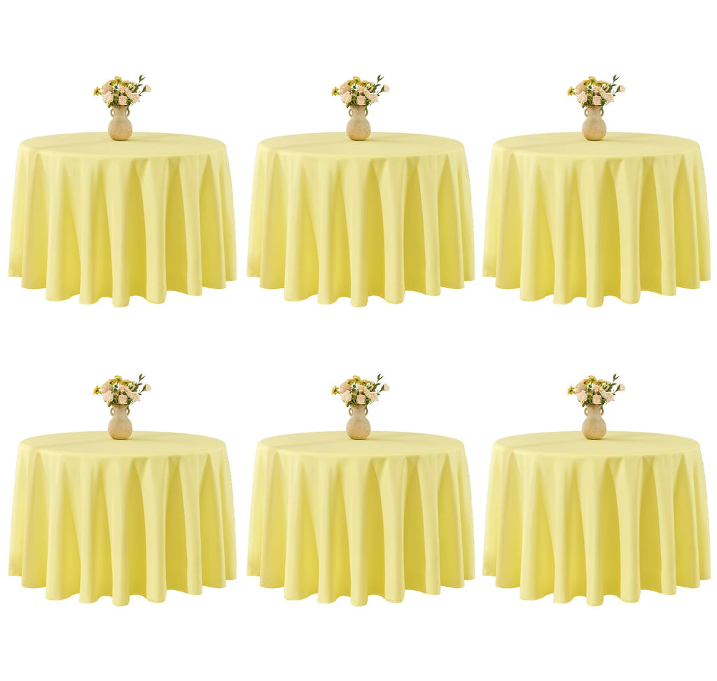 VidaFete Tablecloth 10 Pack 120inch Round Table Cloth Polyester, Navy Blue