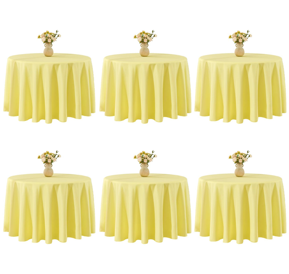 VidaFete Tablecloth 10 Pack 120inch Round Table Cloth Polyester, Navy Blue