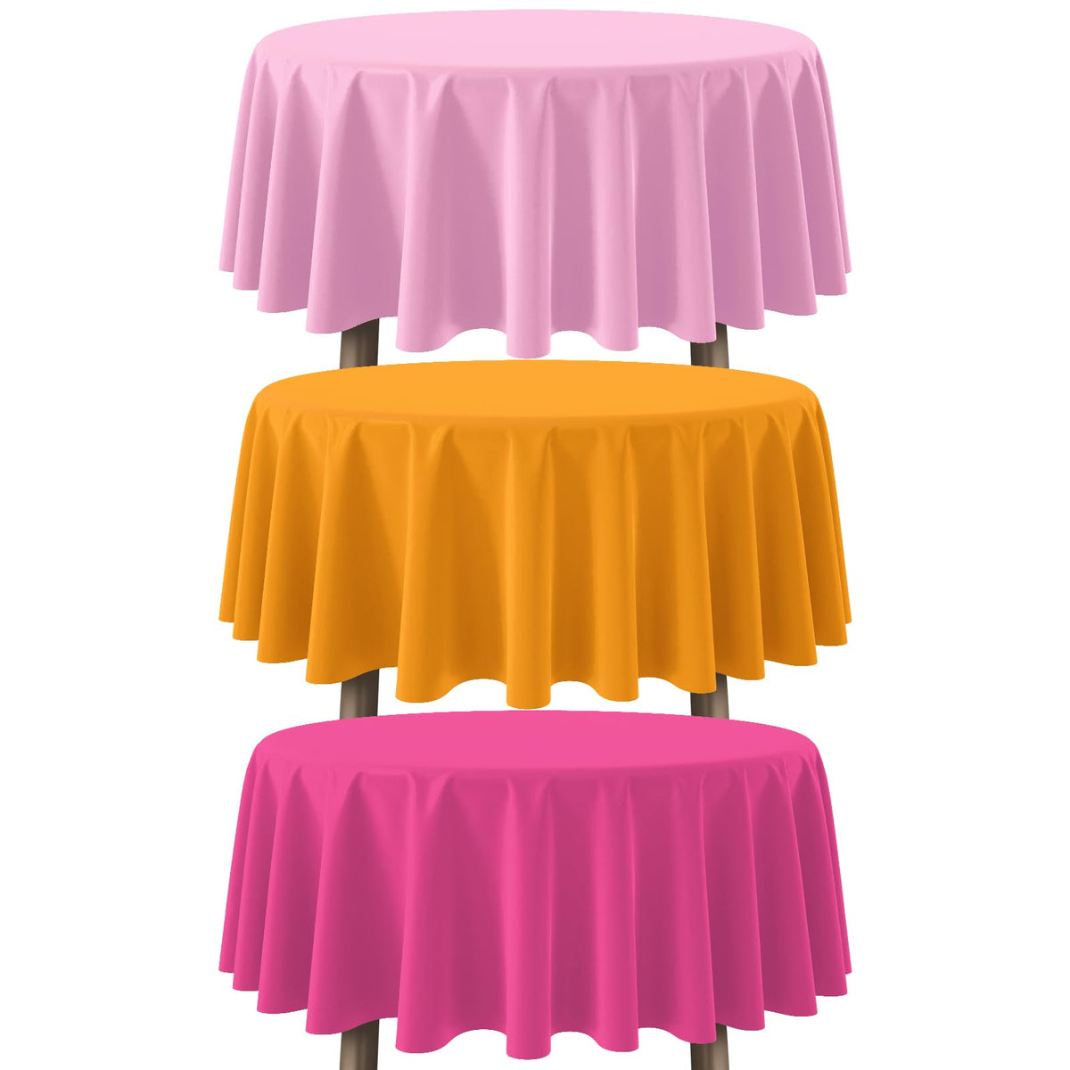 12 Pack Hawaiian Plastic Tablecloth for Rectangle Tables, Pink Green Yellow Tropical Disposable Table Cover, Luau Rectangle Table Cloth for Summer Flamingo Birthday Picnic Party Supplies Decorations