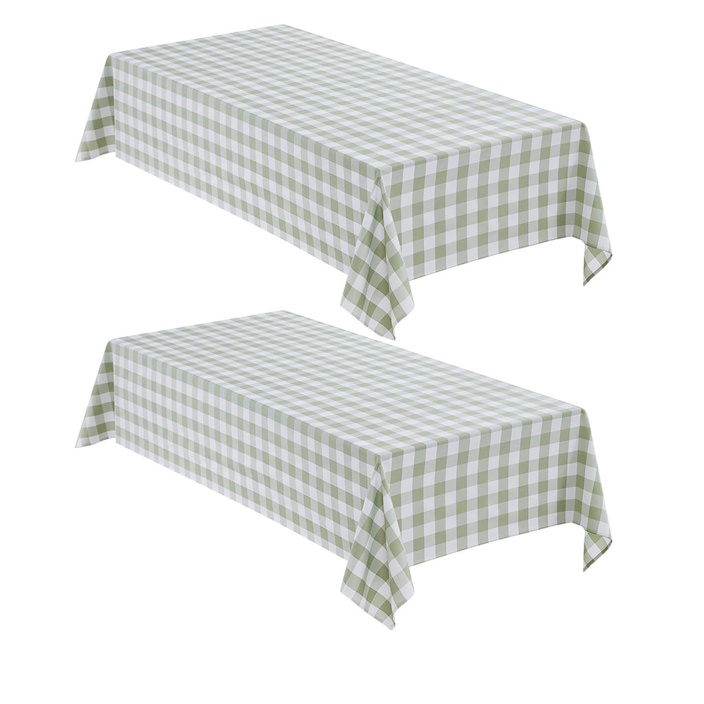 2 Pack Gingham Tablecloth Rectangle Checkered Tablecloth Washable