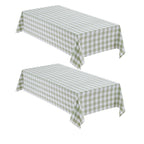 2 Pack Gingham Tablecloth Rectangle Checkered Tablecloth Washable
