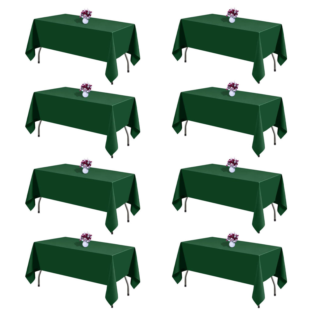 Black Tablecloths Rectangle 60 x 102 Inch, 12 Pack