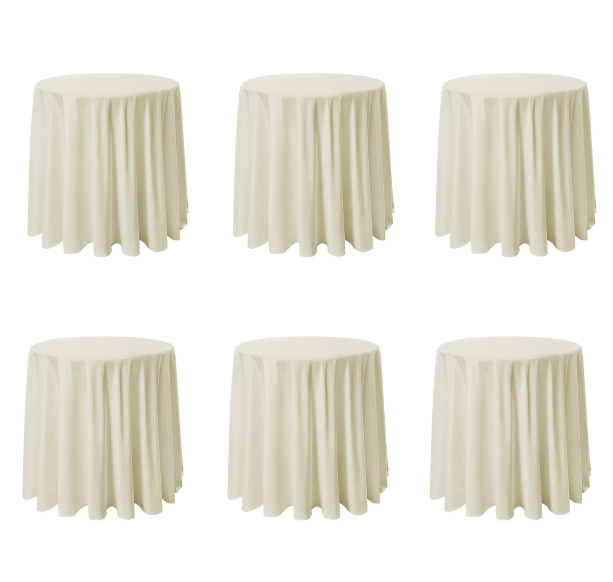 VidaFete Tablecloth 10 Pack 120inch Round Table Cloth Polyester, Navy Blue