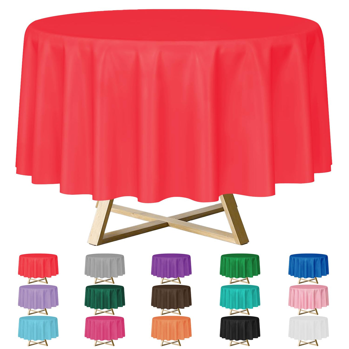 YSYJ 12 Pack Beige 54 x 108 Inch Disposable Plastic Tablecloths Rectangular Table Cloth Plastic Table Cover for Parties