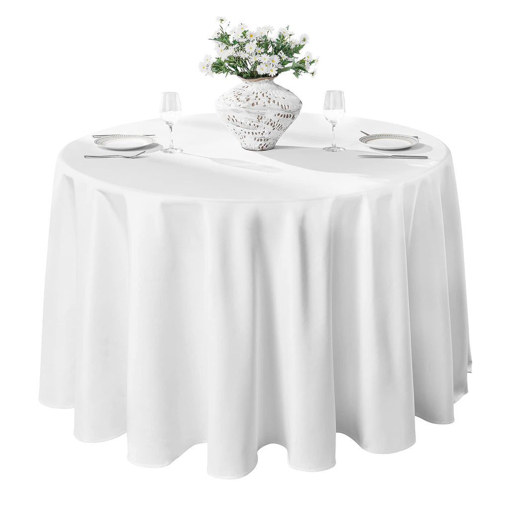 VidaFete Tablecloth 10 Pack 120inch Round Table Cloth Polyester, Navy Blue
