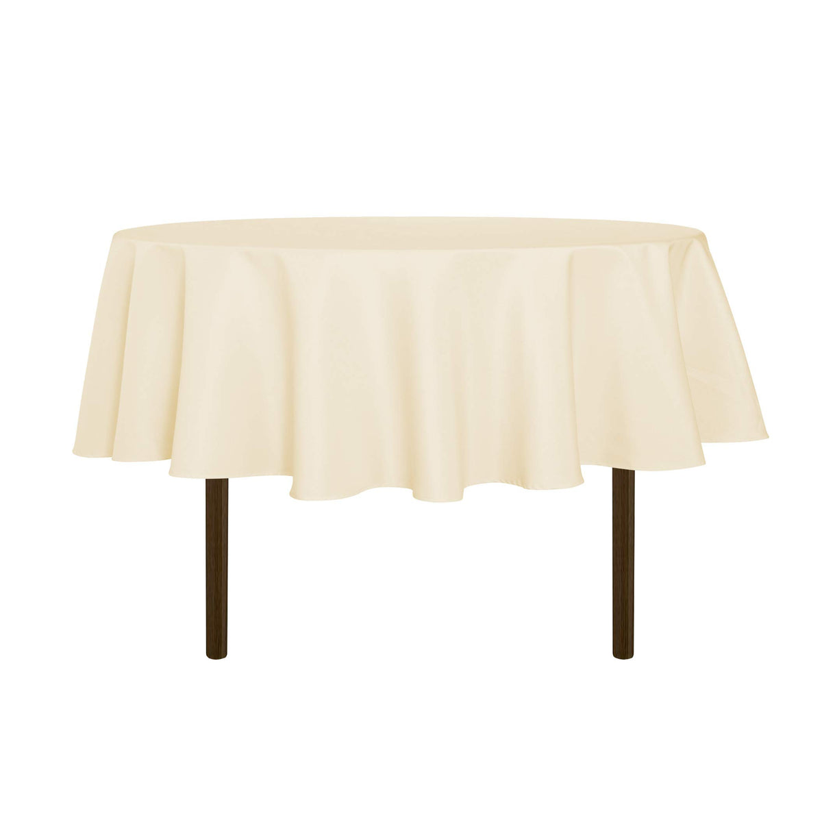 sancua 90 Inch Round Tablecloth Fit 30-72 Inch Tables, White 6 Pack Circle