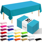 10 Pack Silver Grey Plastic Tablecloth 54x108 Inch Disposable Waterproof Rectangle Table Cover for Party Birthday Wedding Picnic Outdoor