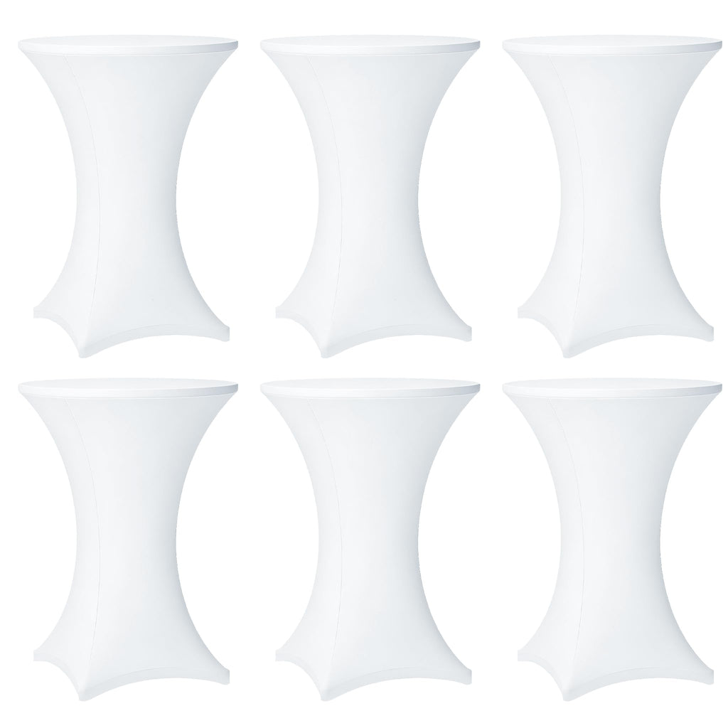 Cocktail Table Covers - 6 Pack 32x43 Inch Table Cloth - Black