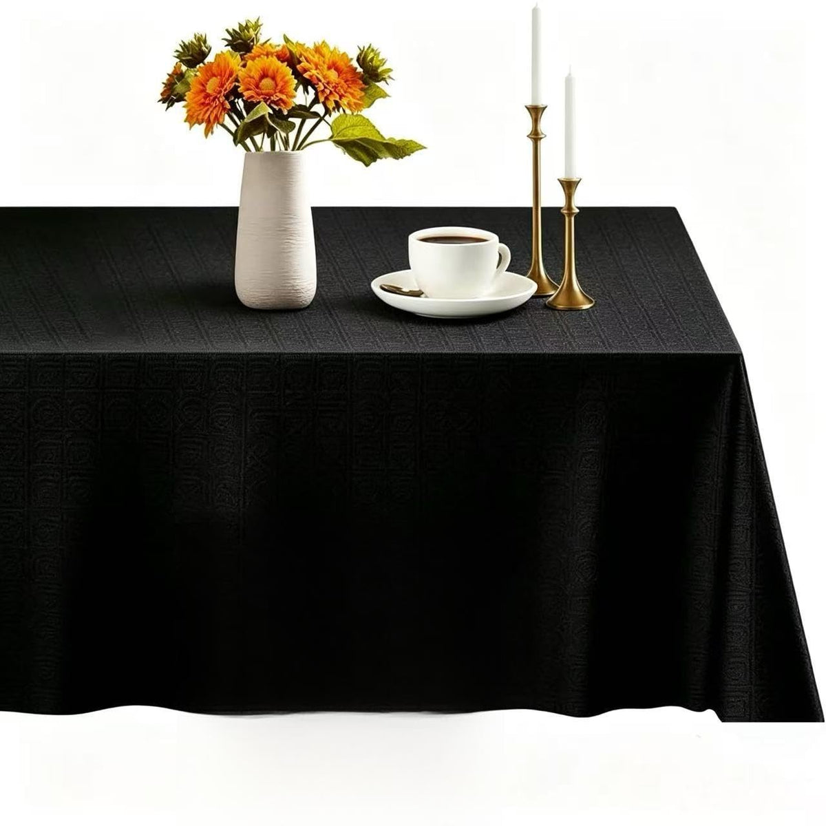 White Paper Tablecloths for Rectangle Tables 12 Pack - 54 x 108 Inches - 3 Ply Premium Paper & Plastic Table Cloths for Parties Disposable, Rectangle Tablecloth for Wedding, Party, Banquet