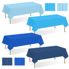 mwellewm 6Pc Plastic Table Cloth Disposable Tablecloth for Rectangle Tables