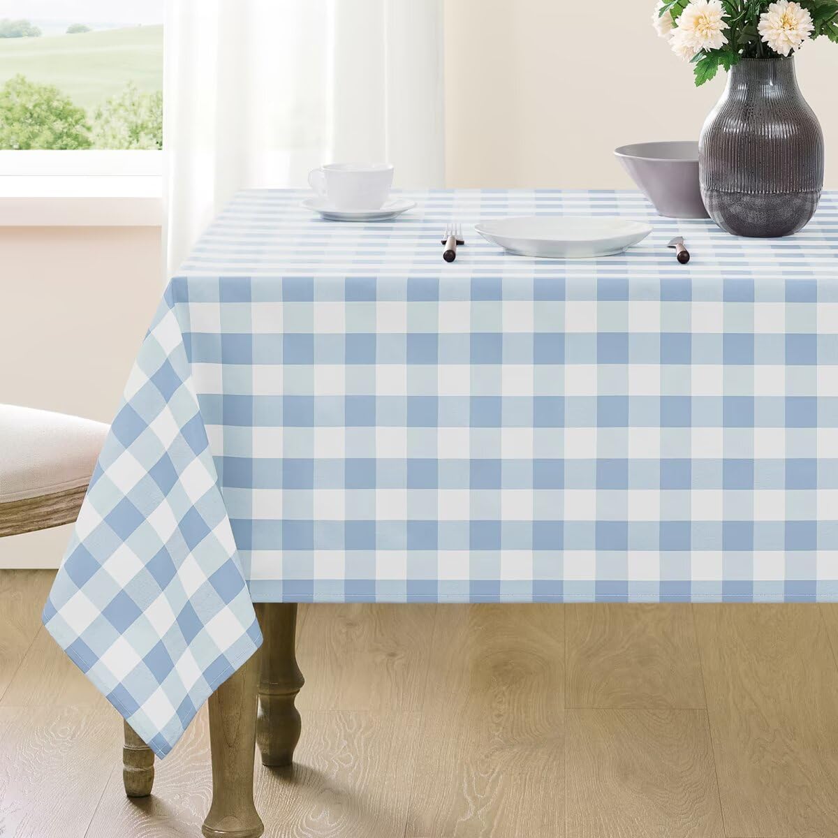 Gingham Tablecloth Rectangle Checkered Tablecloth Washable