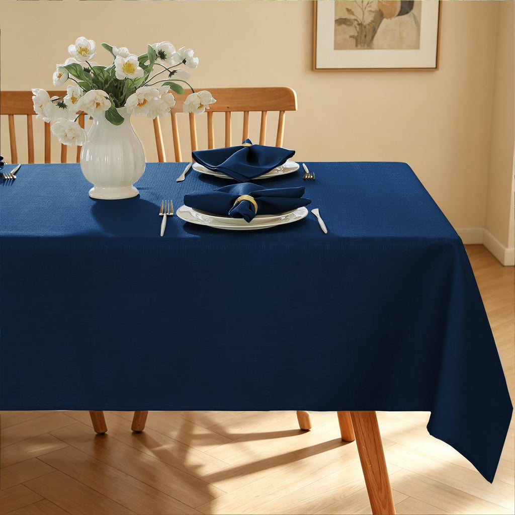 SASTYBALE Farmhouse Tablecloth Rectangle, Beige, 52" x 70", 2Pcs