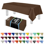 Grandipity Plastic Table Cloth Disposable 12 Pack 54” x 108” Rectangle