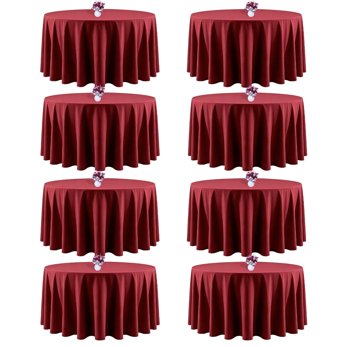 Black Tablecloths Rectangle 60 x 102 Inch, 12 Pack