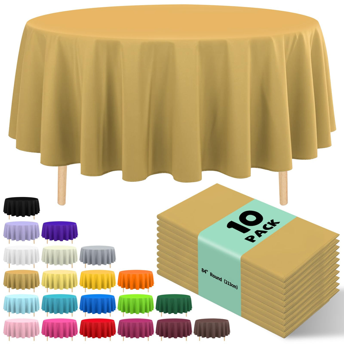 10 Pack Silver Grey Plastic Tablecloth 54x108 Inch Disposable Waterproof Rectangle Table Cover for Party Birthday Wedding Picnic Outdoor