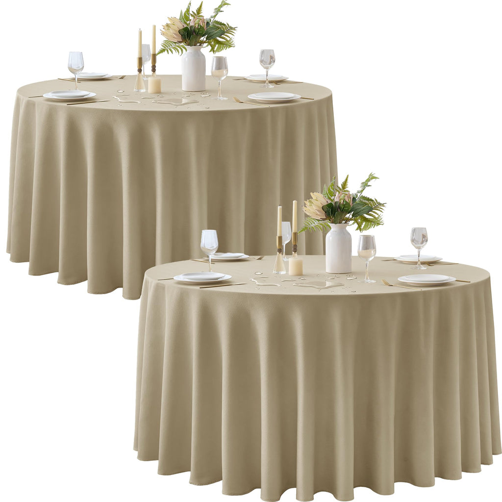 Fall Tablecloths Rectangular 6ft, Slub Texture, Waterproof, 2-Pack