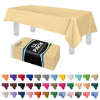 Grandipity Plastic Table Cloth Disposable 12 Pack 54” x 108” Rectangle