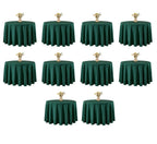VidaFete Tablecloth 10 Pack 120inch Round Table Cloth Polyester, Navy Blue