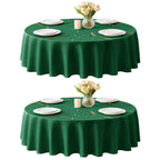 Fall Tablecloths Rectangular 6ft, Slub Texture, Waterproof, 2-Pack