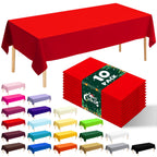 10 Pack Silver Grey Plastic Tablecloth 54x108 Inch Disposable Waterproof Rectangle Table Cover for Party Birthday Wedding Picnic Outdoor