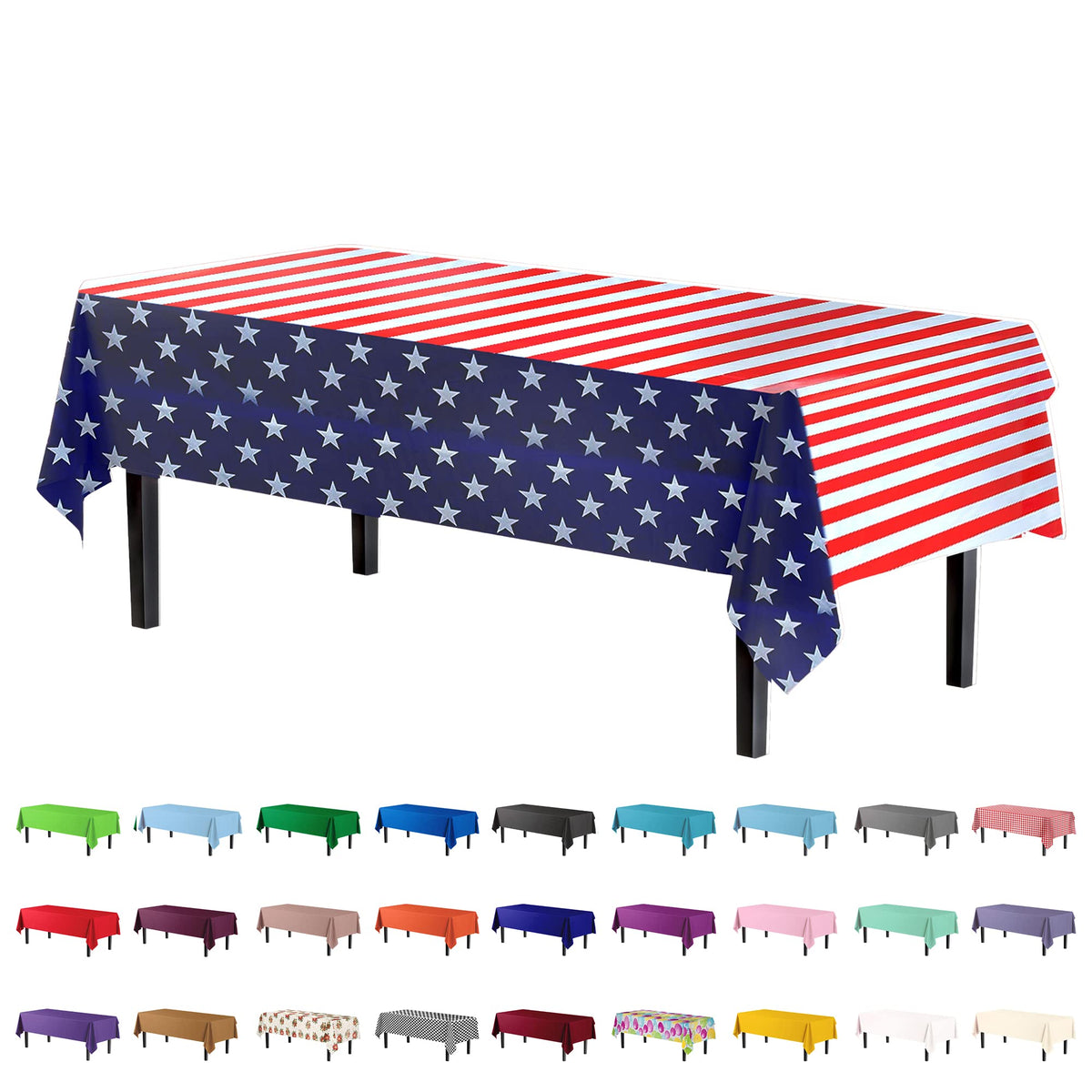 Exquisite Purple Plastic Table Cloth Disposable 6 Pack - 54 x 108 Inch Rectangle Tablecloth for 6 Foot Tables - Waterproof Table Cover for Party Wedding Birthday Graduation BBQ Catering