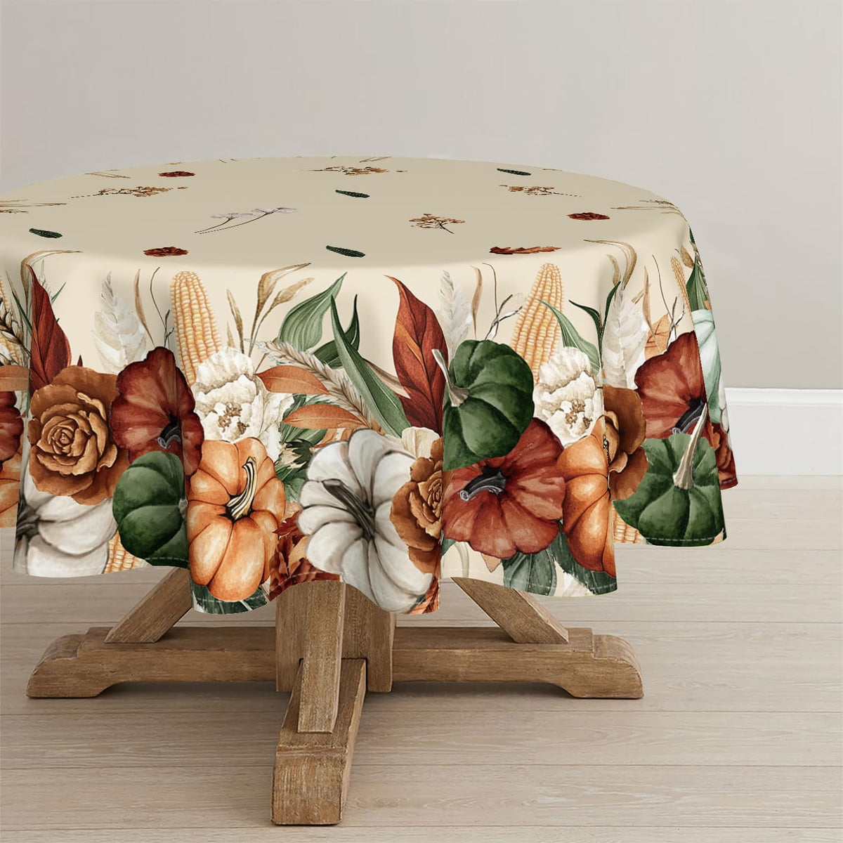 Horaldaily Fall Tablecloth 60 x 84 Inch Rectangular Flower Autumn Harvest