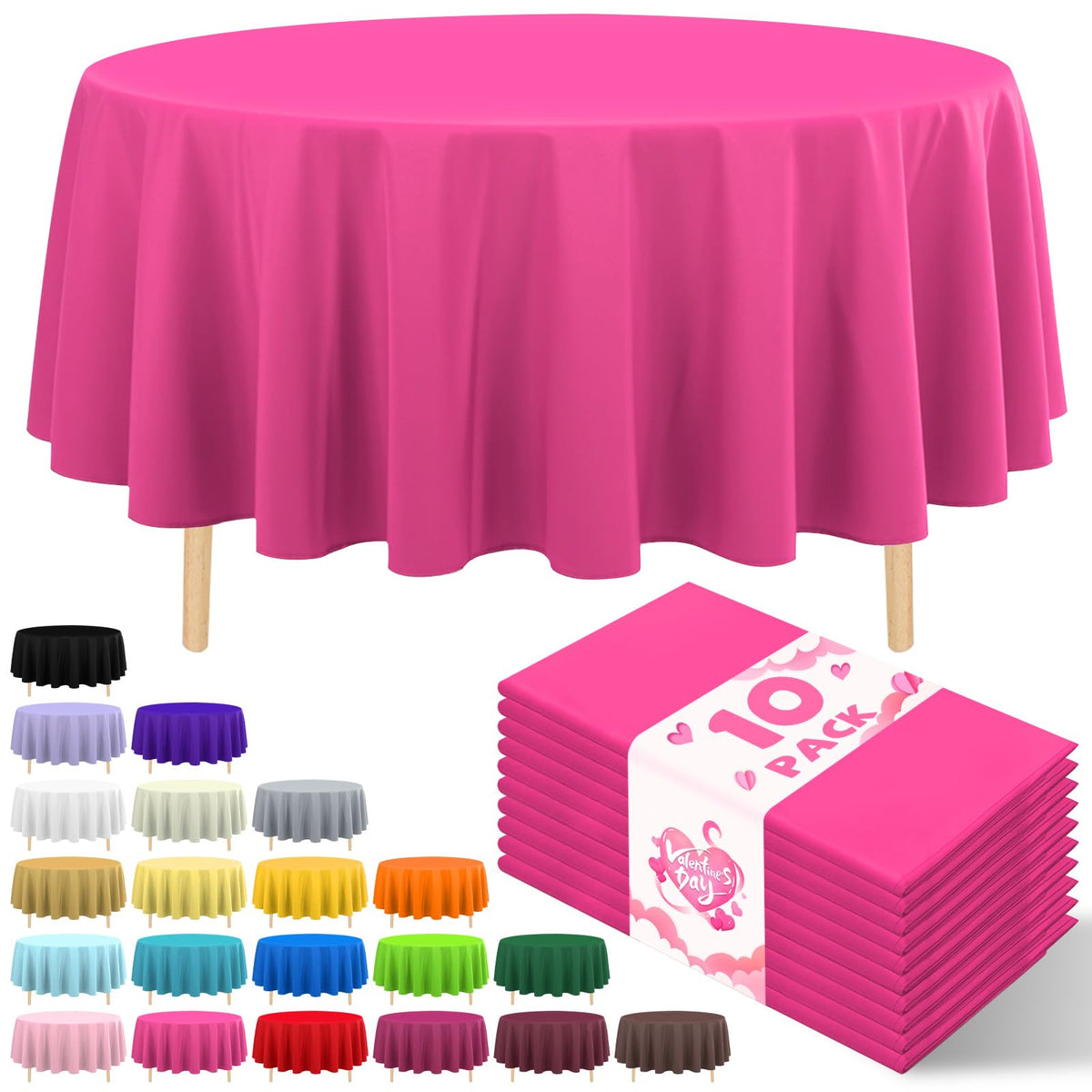 10 Pack Silver Grey Plastic Tablecloth 54x108 Inch Disposable Waterproof Rectangle Table Cover for Party Birthday Wedding Picnic Outdoor
