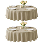 Fall Tablecloths Rectangular 6ft, Slub Texture, Waterproof, 2-Pack