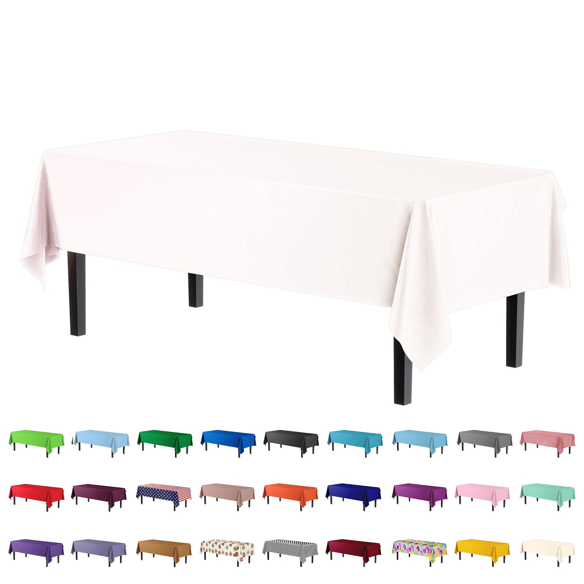 Exquisite Purple Plastic Table Cloth Disposable 6 Pack - 54 x 108 Inch Rectangle Tablecloth for 6 Foot Tables - Waterproof Table Cover for Party Wedding Birthday Graduation BBQ Catering