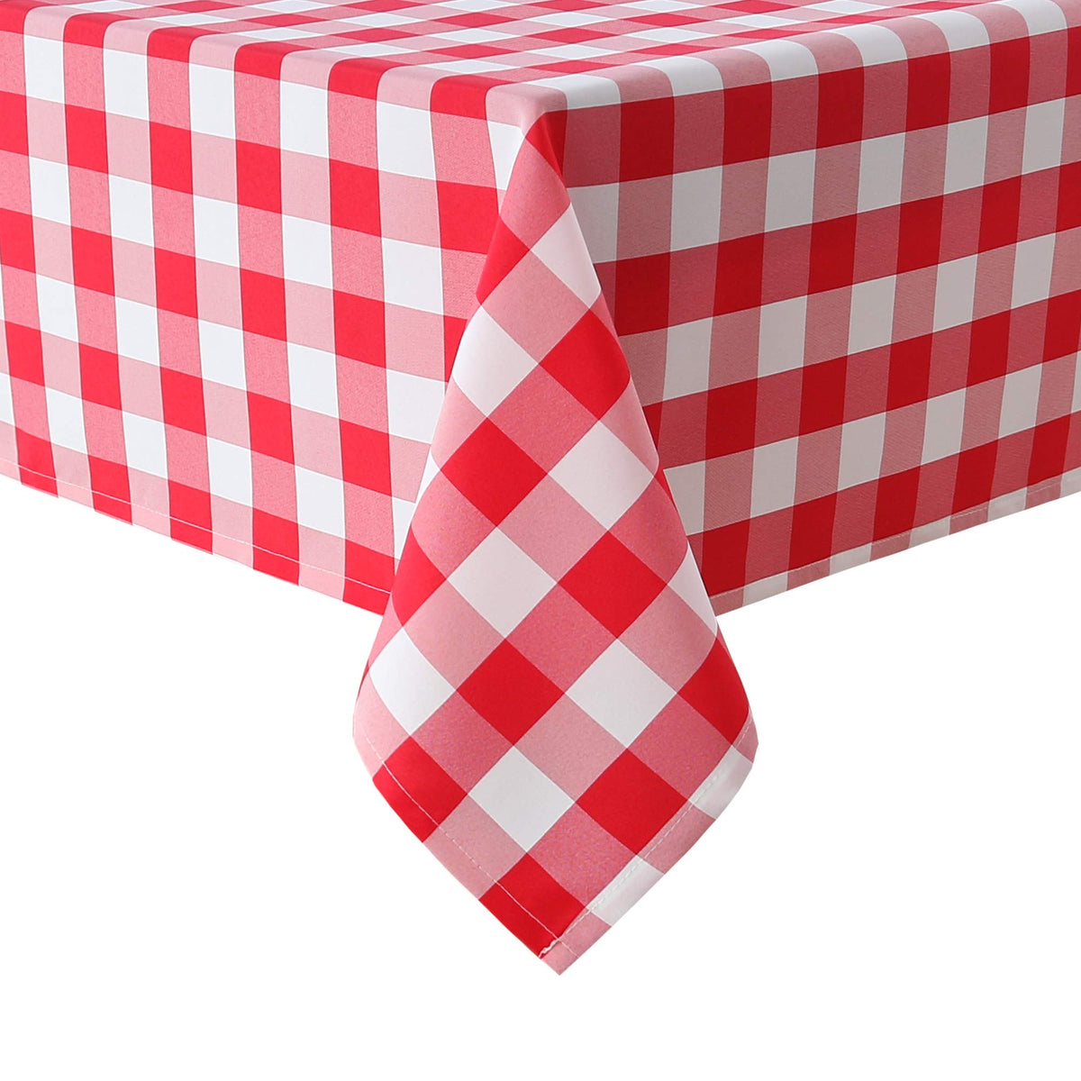 Hiasan 60 x 120 Inch Checkered Tablecloth Rectangle, Black and White