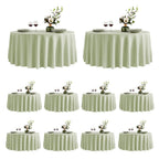 VidaFete Tablecloth 10 Pack 120inch Round Table Cloth Polyester, Navy Blue