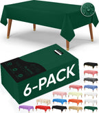 Utopia Kitchen Plastic Table Cloth Disposable [White, 12 Pack]