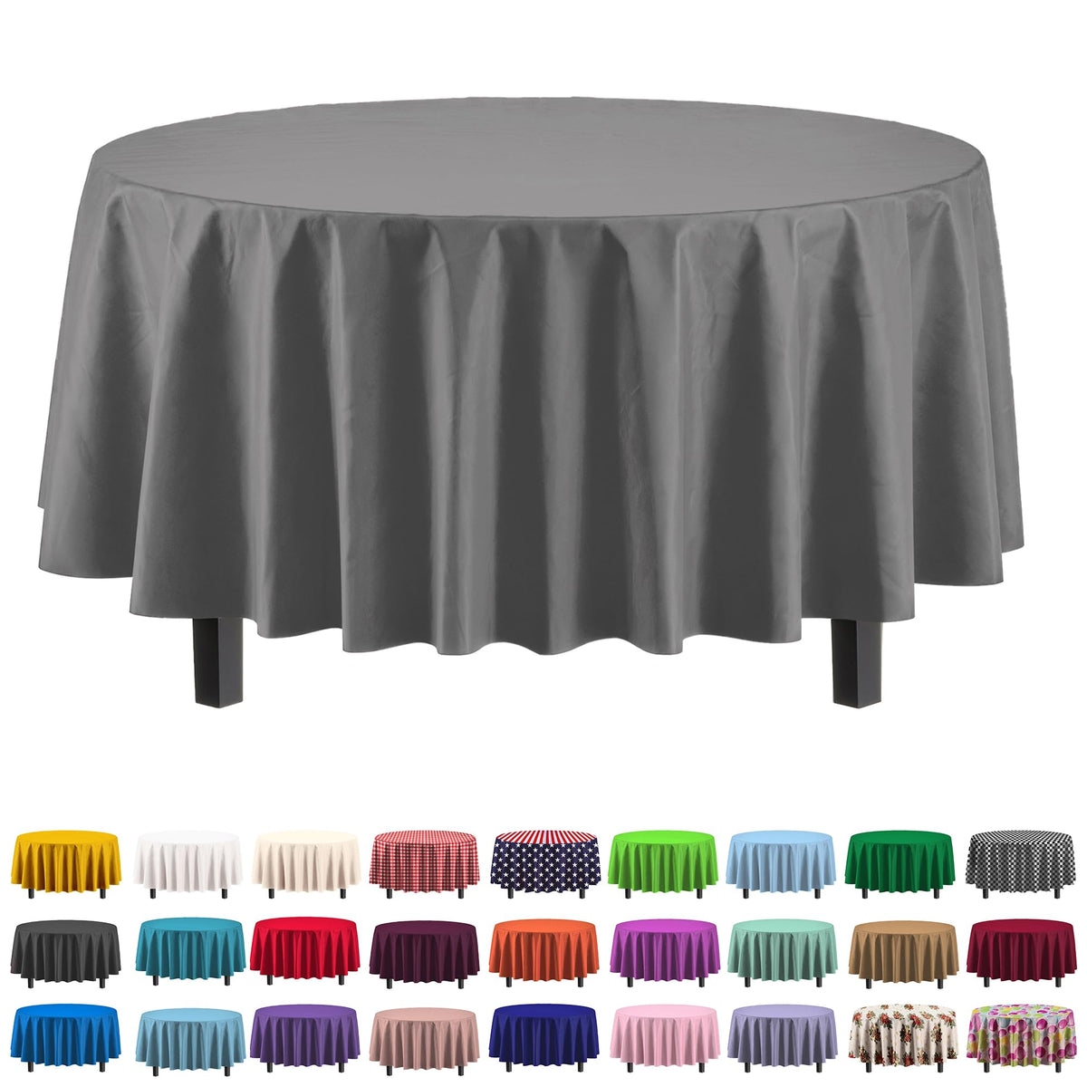 Exquisite Purple Plastic Table Cloth Disposable 6 Pack - 54 x 108 Inch Rectangle Tablecloth for 6 Foot Tables - Waterproof Table Cover for Party Wedding Birthday Graduation BBQ Catering