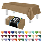 Grandipity Plastic Table Cloth Disposable 12 Pack 54” x 108” Rectangle