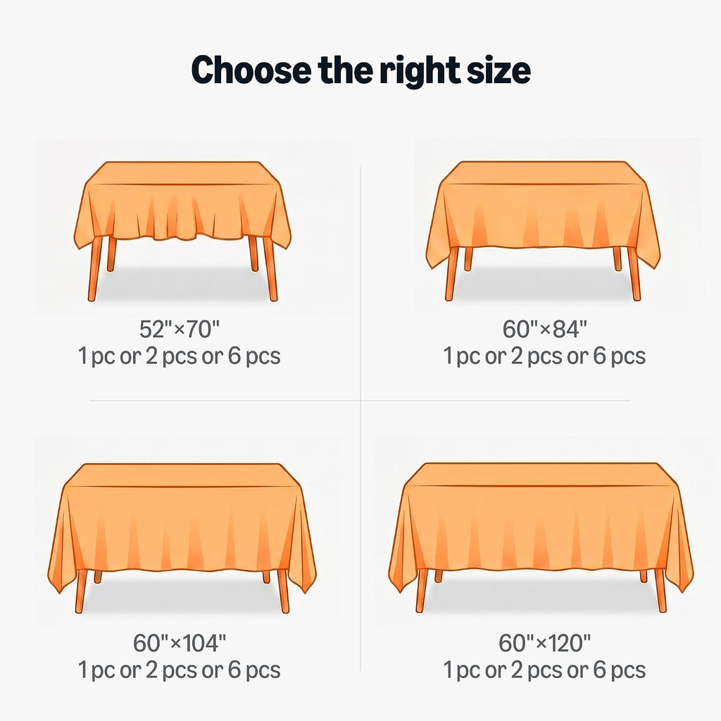 Amazon Basics Thin Rectangle Tablecloth, Water-Resistant Textured Fabric, Wrinkle Resistant, Washable Decorative Table Cover for Dining, Parties, 60" x 84", White, Pack of 1