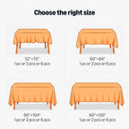 Amazon Basics Thin Rectangle Tablecloth, Water-Resistant Textured Fabric, Wrinkle Resistant, Washable Decorative Table Cover for Dining, Parties, 60" x 84", White, Pack of 1