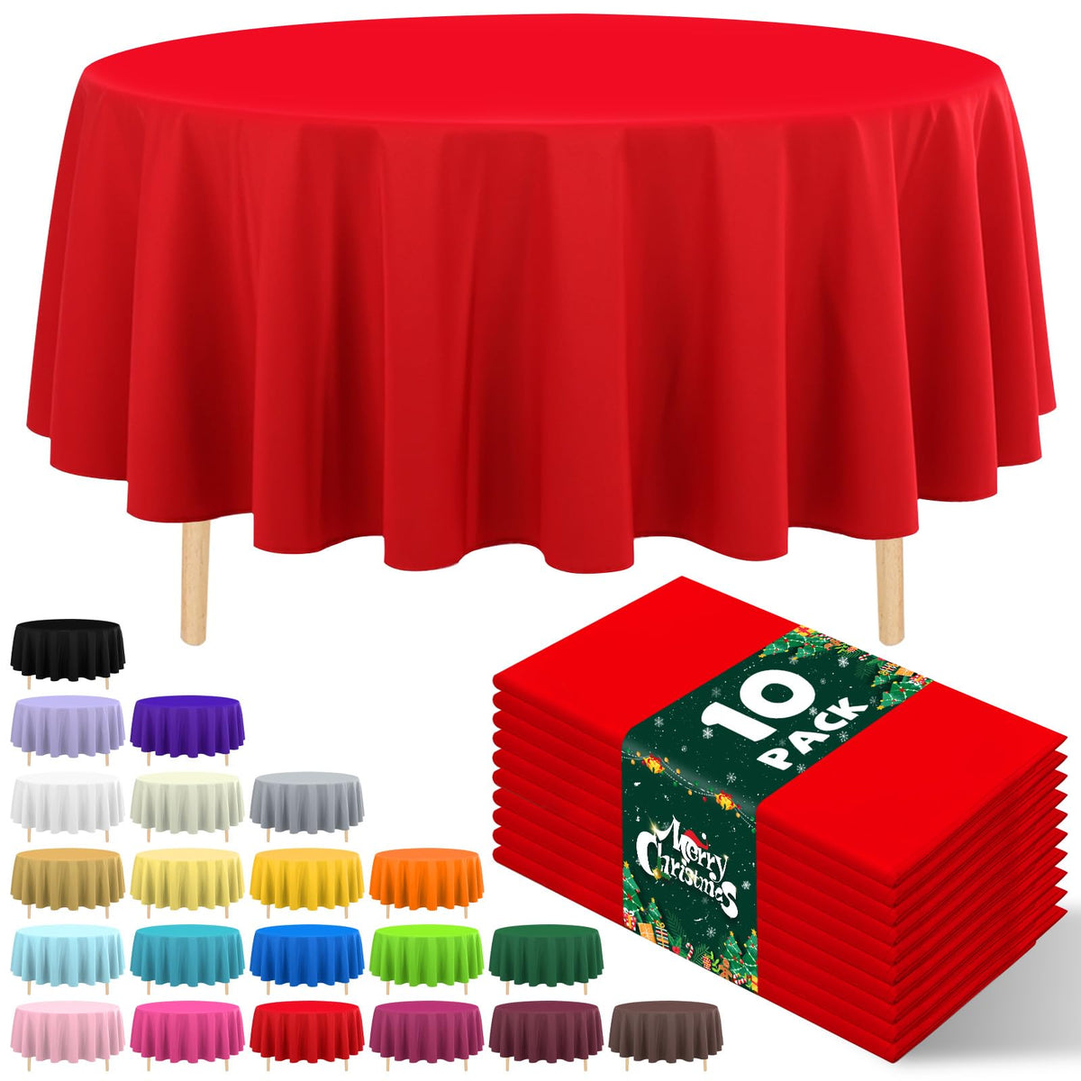 10 Pack Silver Grey Plastic Tablecloth 54x108 Inch Disposable Waterproof Rectangle Table Cover for Party Birthday Wedding Picnic Outdoor