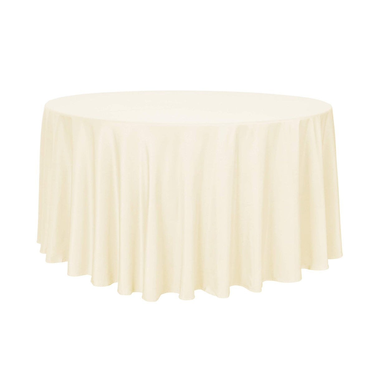 sancua 90 Inch Round Tablecloth Fit 30-72 Inch Tables, White 6 Pack Circle