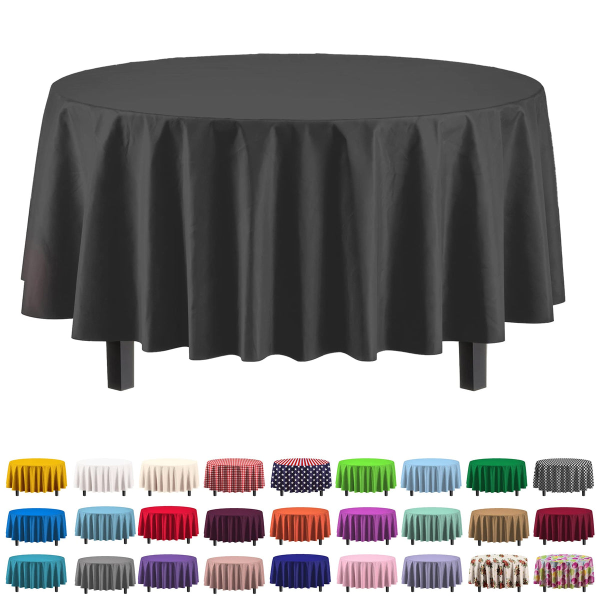 Exquisite Purple Plastic Table Cloth Disposable 6 Pack - 54 x 108 Inch Rectangle Tablecloth for 6 Foot Tables - Waterproof Table Cover for Party Wedding Birthday Graduation BBQ Catering