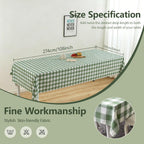 Docoper 3 Pack Sage Green Gingham Disposable Tablecloth Checkered