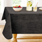 Smiry Fall Rectangle Table Cloth, Waterproof Vinyl Tablecloth with Flannel Backing, Wipeable Autumn Pumpkin Plastic Tablecloths for Harvest and Thanksgiving Parties, (Orange, 60"x84")