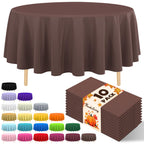 10 Pack Silver Grey Plastic Tablecloth 54x108 Inch Disposable Waterproof Rectangle Table Cover for Party Birthday Wedding Picnic Outdoor