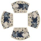Artoid Mode Navy Blue Pumpkins Fall Placemats Set of 6-12 x 18 Inch