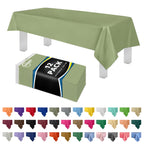 Grandipity Plastic Table Cloth Disposable 12 Pack 54” x 108” Rectangle