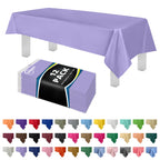 Grandipity Plastic Table Cloth Disposable 12 Pack 54” x 108” Rectangle